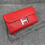 Hermes Bags Hermes Constance Original Order p155 Model: 539-1 Palm Print Silver Buckle Size: 22*11cm Hermès imported leather from overseas, soft comfortable to touch. Counter version, OEM code inside, original replica paired gold hardware, exquisite elegant, smooth straight edges with two large bill slots, one zipper pocket, and 12 card slots - Image 2