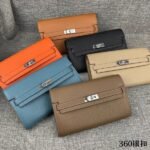 Hermes Bags New Clutch p160 Hermès Kelly Bag Material: Top Layer Cowhide Size: 24*14*6cm Model: 360 Silver Buckle Togo Leather Description: Exquisite workmanship, with original factory OEM code inside.Smooth and straight edges, custom-fit hardware Color: Black, Navy Blue, Orange, Gray, Khaki, Brown - Image 9
