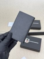 Prada Bags 65 Prada Pattern Unisex Placed or Bag, Be Handheld, Made of Imported Calfskin with Cross Pattern, Pocket Holder, Can Hold Change, 6 Card Slots, Simple and Elegant Fashion Trend Model 2MC101, color as shown in the picture Size 11×7cm, - Image 2