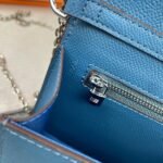 Hermes Bags Latest model p180 Hermès HERMES kelly shoulder crossbody bag Material: print cowhide Size: 24*13.5*6cm Model: 362 Palm Print Silver Buckle Description: Exquisite workmanship, with original factory OEM code inside.Smooth and straight edges, custom-fit hardware Color: Black, Navy Blue, Orange, Gray, Khaki, Brown - Image 9