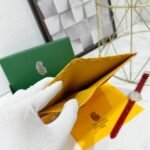 Goyard Bags 85 Goya Multifunctional Travel Wallet Holder, with 1 Main Compartment, Side Compartments, 2 Ticket Dividers, 9 Card Slots, Combining Fashion and Multifunctionality, Can Store Tickets, Cash, Passport, Various Bank Cards, etc. Style number: 98129 Color: Yellow Size: 19cm 1.5cm x 11.5cm - Image 6