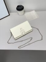 Hermes Bags HERMES official website new model New H Passant All the Time Epsom Calfskin Long Wallet Model: 951-1 chain style⛓‍ Sheath "H passant" opening and closing Zipper Coin Purse -Flap Pocket pants, with original factory OEM code inside - Can store passport or large-sized phone Metal texture: Palladium plating Dimensions: Length 20.8 Width 12.4 × Thickness 2.7cm - Image 3