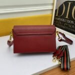 Prada Bags 320 Official Website Hot New ✨ Prada/PRADA - Flip Cover Best-Selling Model, Model 2105, Equipped Two Straps, Suitable for All Seasons 2020 Fashionable Double Women's Bag, Striped Shoulder Strap Genuine Leather Handbag Original Thick Cross Pattern Cowhide with Imported Smooth Calfskin, 3 Compartments [Rose] Mainly Recommended Hot-Selling Six Colors Size: 24*15*8cm - Image 3