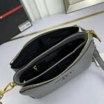 Prada Bags 280 Prada Flap Crossbody Model 66136, Equipped with Two Straps, 2019 Summer New Fashion Women's Single Bag, Striped Shoulder Strap Genuine Leather Handbag, 3 Compartments [Strong] Size 21-15-9cm - Image 7