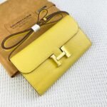 Hermes Bags Hermes Constance Shoulder Bag p155 Model: 539-2 Palm Print Size: 22*11cm Made of Empson cowhide, original factory code soft comfortable to the touch. Exquisite elegant, with smooth straight edges. It has two bill inside, one zipper pocket, and 12 card slots for super large capacity, which can hold phone. Can be worn crossbody an underarm bag, adjustable shoulder strap length, detachable as a wallet or clutch, multi-use bag - Image 7