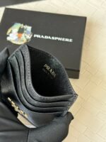 Prada Bags Prada Hot-Selling Holder Unisex Small Card Holder, Black, Model 1MC025, Loose Characters, Triangle Wheat Series, Nine Colors Made of cross-grain cowhide, 6 card slots➕A middle compartment that can hold multiple cards and cash, size 11.2×8.5cm, actual product photo, see is what you get - Image 6