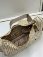 Prada Bags Lot 260 with Box Light Apricot Woven Love to Heart|||It's light apricot-colored yarn woven three-in-one bag. unique design looks amazing! The plush texture bag is gentle and soft, giving off a summer vibe. This rare color fabric will the center of attention when carry it around. It's so beautiful that it'll make people ask you about it#Prada [Topic]##A Panacea [Topic]##Favoring Niche Bags [Topic]##Prada 3-in-1 Prada [Topic]##Light Milk Tea [Topic]##Yarn Knitting [Topic]#Size 22x15x6, style number 2361 - Image 7