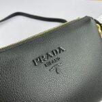 Prada Bags 280 Prada Flap Crossbody Model 66136, Equipped with Two Straps, 2019 Summer New Fashion Women's Single Bag, Striped Shoulder Strap Genuine Leather Handbag, 3 Compartments [Strong] Size 21-15-9cm - Image 6