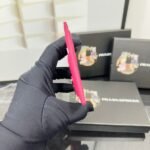 Prada Bags P50 PRADA Popular Genuine Leather Card Holder [Heart] Latest Style from Counter, Synchronized the Official Website, Authentic with Internal Code 224, Cross Pattern Cowhide Texture, Imported Threaded Lining, and Even Stitching, Smooth Oil Edge, Exquisite Workmanship, Size: Length 10cm Height 8cm, Color: Epoxy Gold, Black, Bright Plum Red, Pink, Blue Sky Blue, Apricot, Purple, Number: ML206 - Image 4