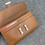 Hermes Bags Hermes Constance Original Order p155 Model: 539-1 Palm Print Silver Buckle Size: 22*11cm Hermès imported leather from overseas, soft comfortable to touch. Counter version, OEM code inside, original replica paired gold hardware, exquisite elegant, smooth straight edges with two large bill slots, one zipper pocket, and 12 card slots - Image 6