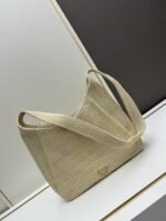 Prada Bags Batch 270 New Model This Series Prada's Main Focus the Entire Season.This product designed imported raffia very handcrafted.Each bag expertly woven by hand professional techniques, lightweight spacious, perfect for summer style. It looks beautiful with various outfits is so perfect. Hurry up and get it! Model: 2386, Size: 33 x 26cm - Image 2