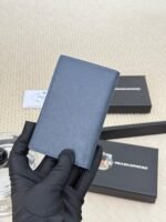 Prada Bags 65 Prada Pattern Unisex Placed or Bag, Be Handheld, Made of Imported Calfskin with Cross Pattern, Pocket Holder, Can Hold Change, 6 Card Slots, Simple and Elegant Fashion Trend Model 2MC101, color as shown in the picture Size 11×7cm, - Image 2