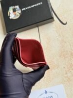 Prada Bags 60 Prada Classic Women's Clip Official Store Step, Type No. 1MC025 Triangle Wheat Cable Routing Do Exquisite craftsmanship Perfect cross-grain cowhide, this Style Saffiano leather Card Holder With Sex Coated Lang Metal Decal Set , Start Ingenious Wonderful Idea Of Fashionable Travel. Decor There is one Same color ‎ engraved Logo Highlight, Emphasize Craftsmanship Quality Standard ‌ Length 10cm high ​ 8cm - Image 5