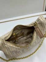 Prada Bags Lot 260 with Box Light Apricot Woven Underarm Handbag Love to the Heart|||It's light apricot-colored knitted [Colorful R]. unique appearance so beautiful~ The plush texture of this beautiful bag is gentle and soft~ It has such a summer vibe~ This rare color fabric style~ You'll be asked about it everywhere you go~ It's simply stunning [Celebration R]#Prada [Topic]##A Panacea [Topic]##Favoring Niche Bags [Topic]##Prada 3-in-1 Prada [Topic]##Light Milk Tea [Topic]##Yarn Knitting [Topic]#Size 22x15x6, style number 2369 - Image 7