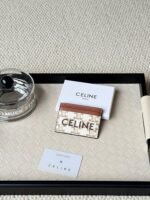 Celine Bags 50CELINE.TRIOMPHE Logo Printed Card Holder/2024 Small Race Coated canvas, sheepskin leather edging 2 pieces are stuck 1 flat bag No.: 10B702 Size: w10.5×7cm