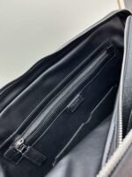 Prada Bags 550 P Home Out Newest Original Men's Bag 0366B, Black, Synchronized with Flagship Stores, Quality, Made of Top Imported Cross Grain Cowhide, Full Leather Inside and Out, 175 OEM Code, Length 36.5 x Height 28cm, Fully Upgraded - Image 8