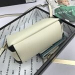 Prada Bags 280 Prada Flap Crossbody Model 66136, Equipped with Two Straps, 2019 Summer New Fashion Women's Single Bag, Striped Shoulder Strap Genuine Leather Handbag, 3 Compartments [Strong] Size 21-15-9cm - Image 4