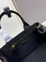 Prada Bags Batch 280 Product Launch*+2025 Summer Linen Blend Tote Bag Leather Small size Elegant fashionable summer vacation style Crafted from linen-blend fabric Paired a double wristband Embossed front signature letter logo Super practical tote bag design Comes detachable leather key ring Simple and exquisite large capacity inside, extremely useful It's simply amazing Fashionable Trendsetter's New Favorite Perfect details comparable to brick cabinets, super awesome with 5-star reviews Size: 25*19*15cm Model: 1BD678 - Image 8